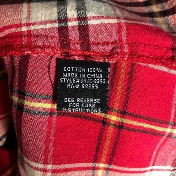 Rhapsody Red Plaid Shirt - Picture 6 of 7